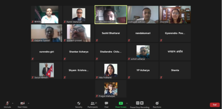 कन्फ्रेन्सिङ् प्लेटफर्म जुम प्रयोग गरि सोफेस नेपालको १६ औँ वार्षिक साधारण सभा सम्पन्न